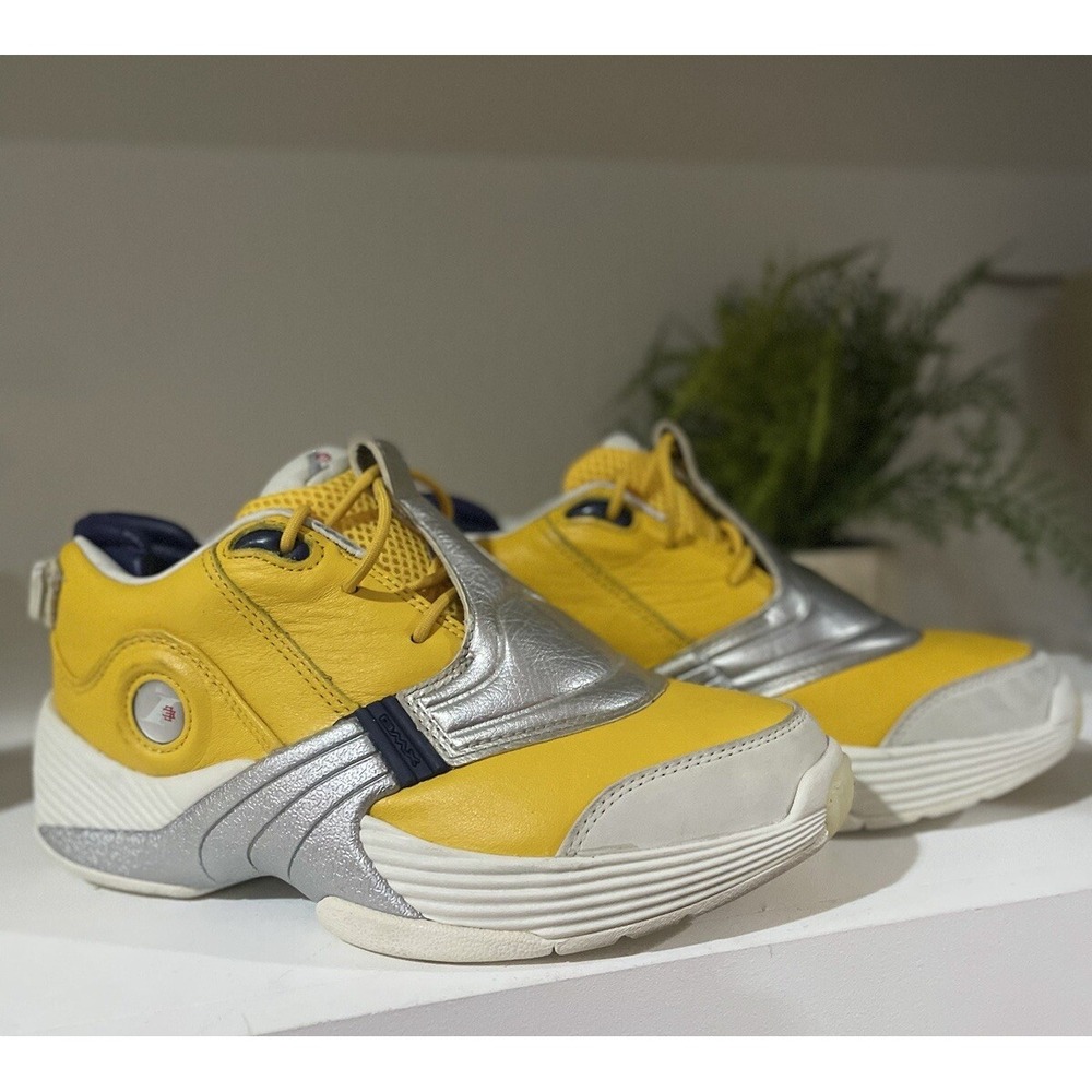 Reebok x Eric Emanuel Answer V Lakers Mens 3.5 Allen Iverson Yellow Mid Shoes‎